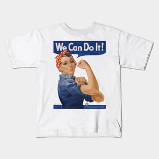 We can do it WW2 female worker poster Kids T-Shirt